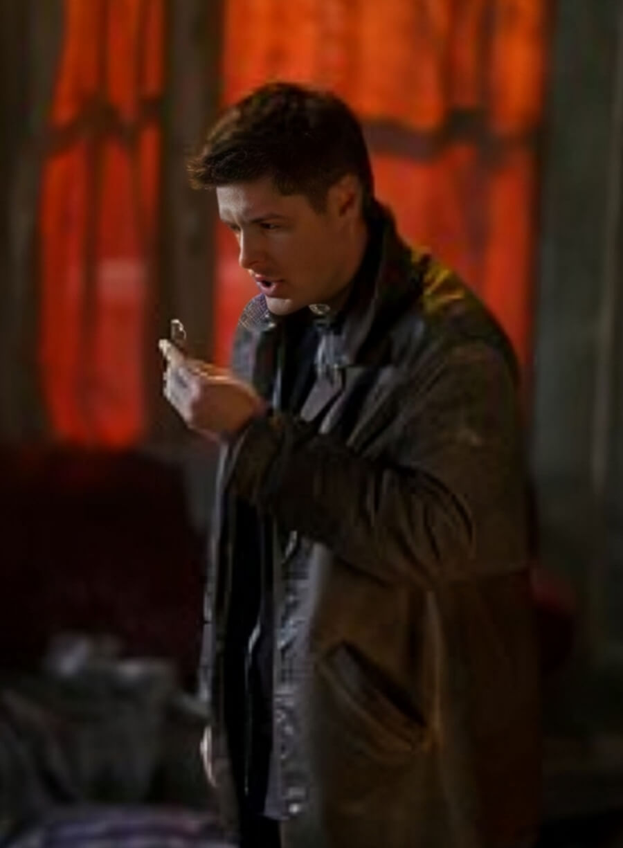 Harpoon Dean Winchester Inspired Brown Real Leather Coat - Supernatural Tv Series Style