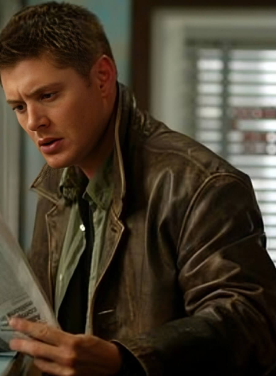 Harpoon Dean Winchester Inspired Brown Real Leather Coat - Supernatural Tv Series Style