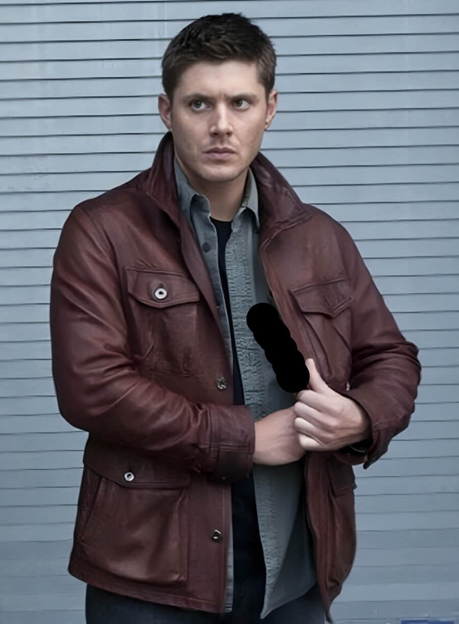 Harpoon Dean Winchester Inspired Brown Real Leather Leather Jacket - Supernatural Tv Series Style