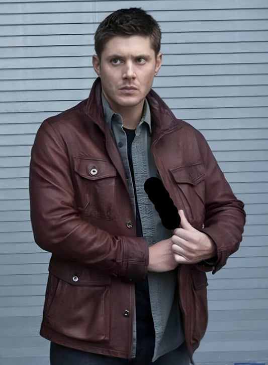 Harpoon Dean Winchester Inspired Brown Real Leather Leather Jacket - Supernatural Tv Series Style