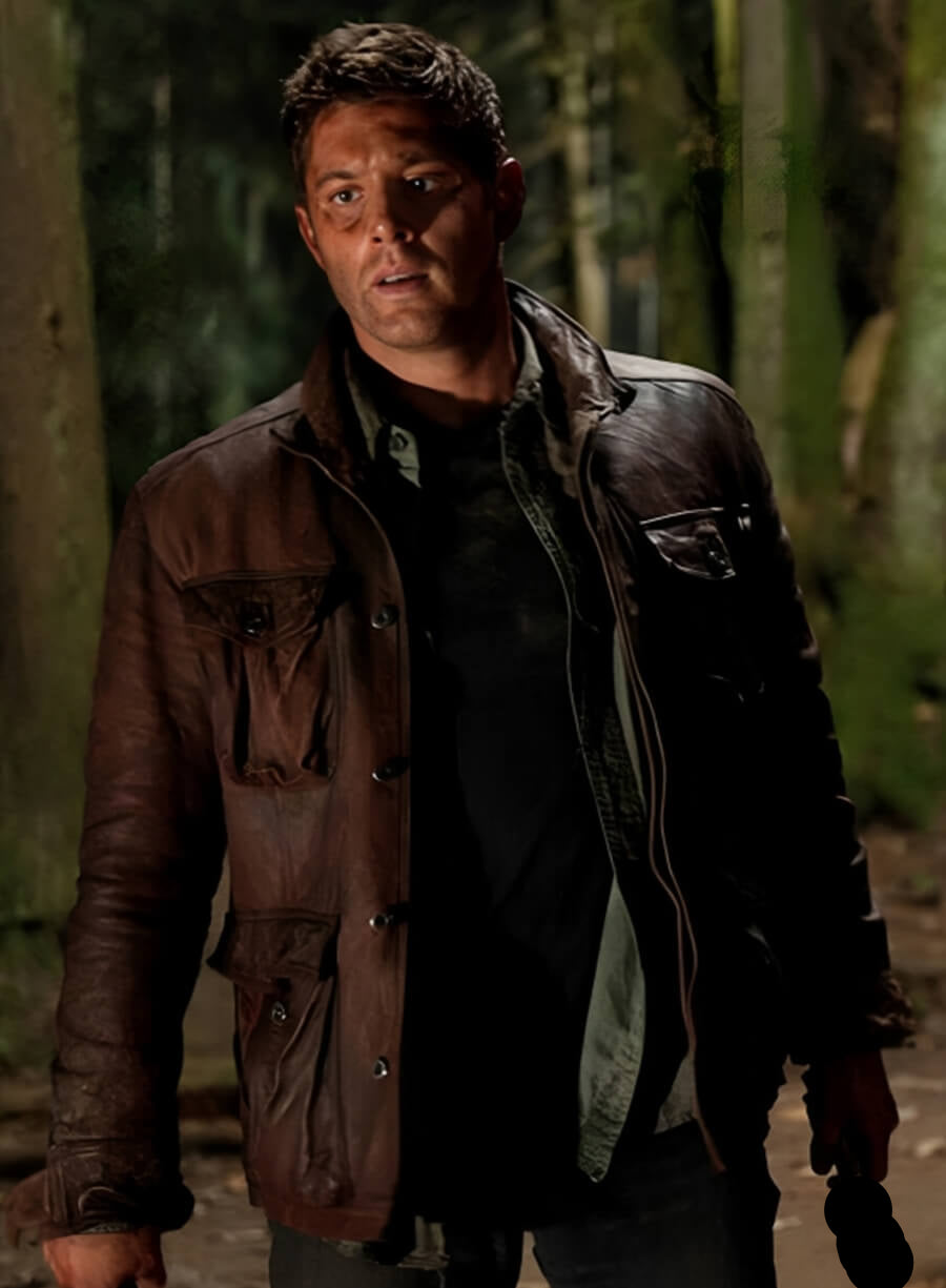 Harpoon Dean Winchester Inspired Brown Real Leather Leather Jacket - Supernatural Tv Series Style