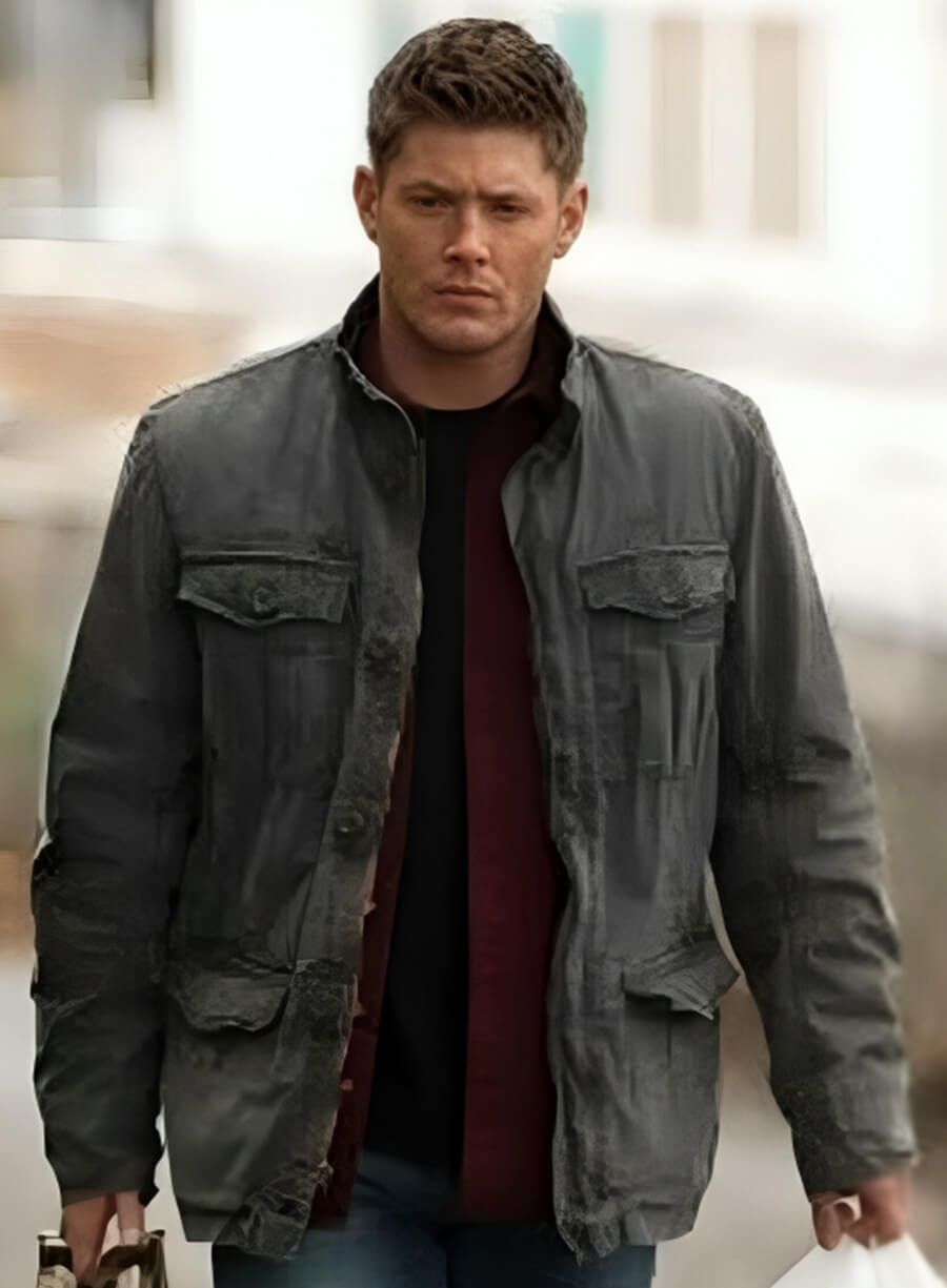 Harpoon Dean Winchester Inspired Green Cotton Fabric Cotton Jacket - Supernatural Tv Series Style