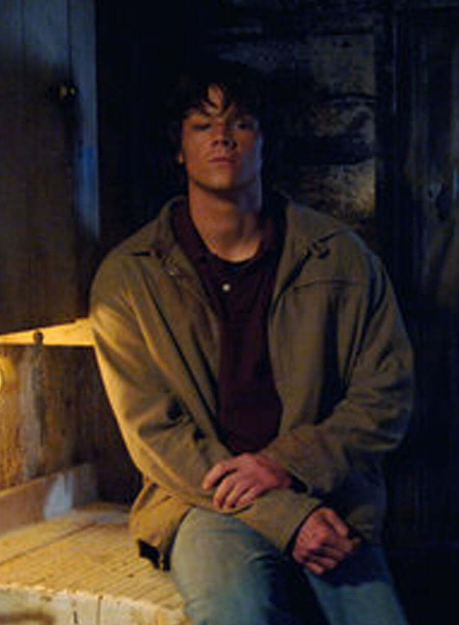 Harpoon Sam Winchester Inspired Beige Cotton Fabric Cotton Jacket - Supernatural Style