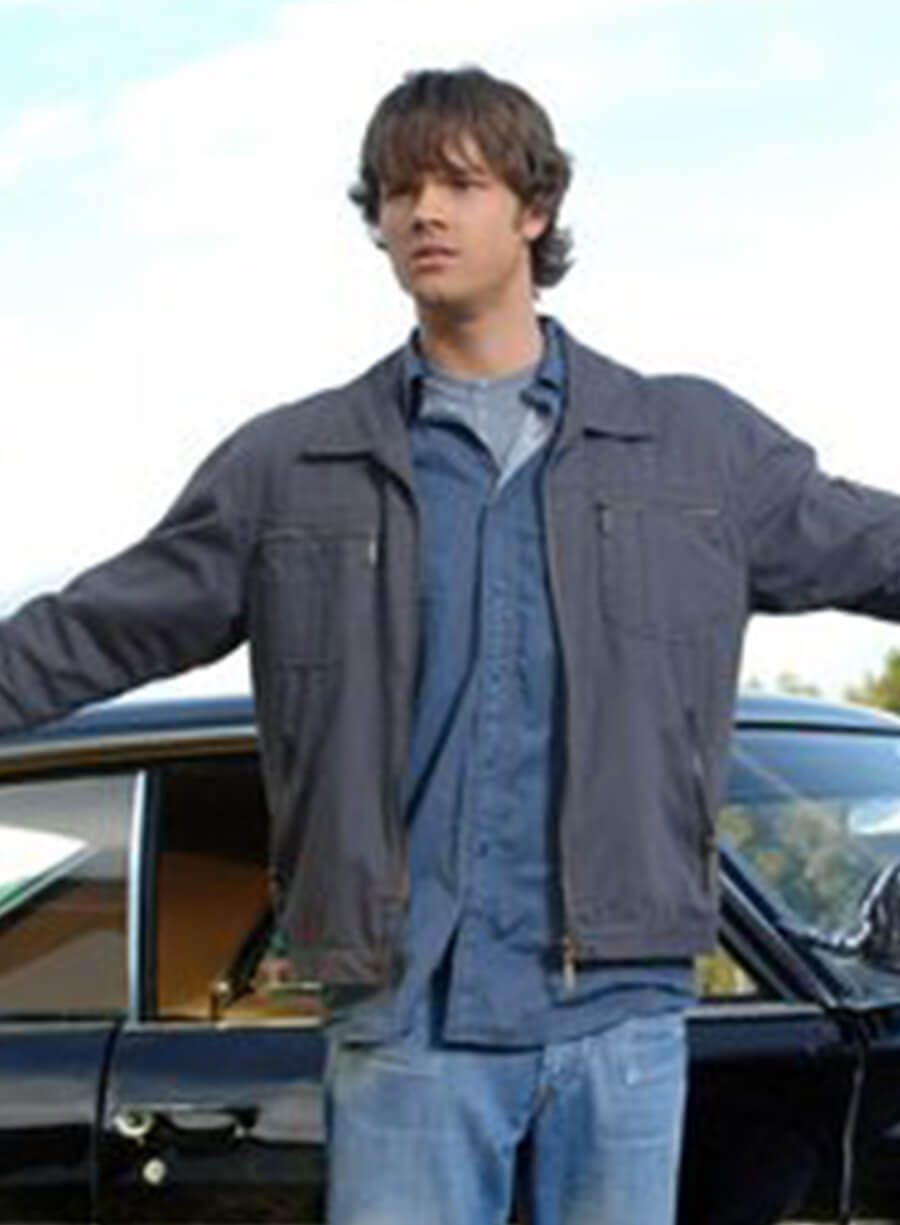 Harpoon Sam Winchester Inspired Blue Cotton Fabric Cotton Jacket - Supernatural Style