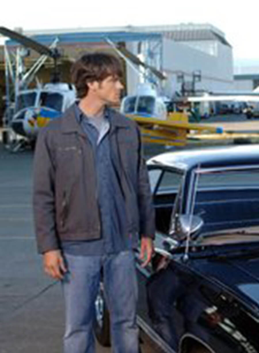 Harpoon Sam Winchester Inspired Blue Cotton Fabric Cotton Jacket - Supernatural Style
