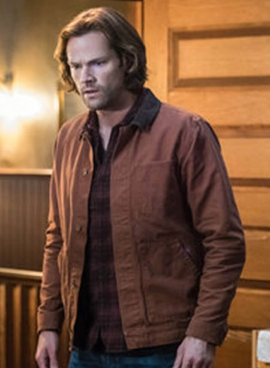 Harpoon Sam Winchester Inspired Brown Cotton Fabric Cotton Jacket - Supernatural Style