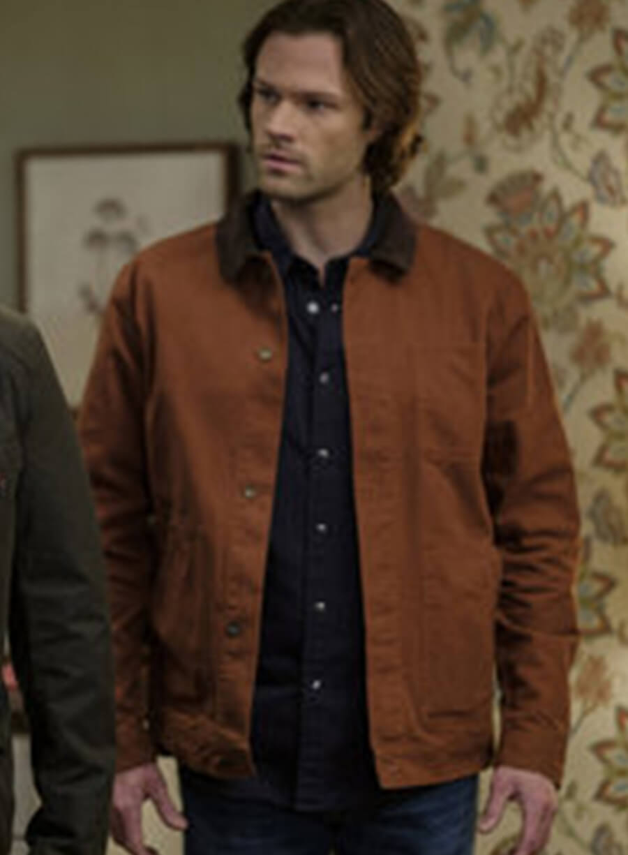 Harpoon Sam Winchester Inspired Brown Cotton Fabric Cotton Jacket - Supernatural Style