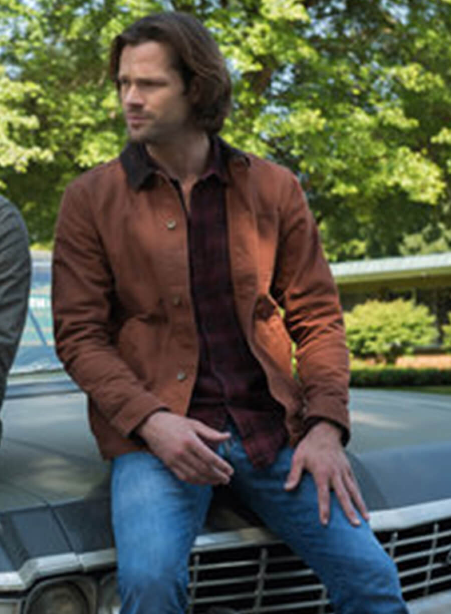 Harpoon Sam Winchester Inspired Brown Cotton Fabric Cotton Jacket - Supernatural Style