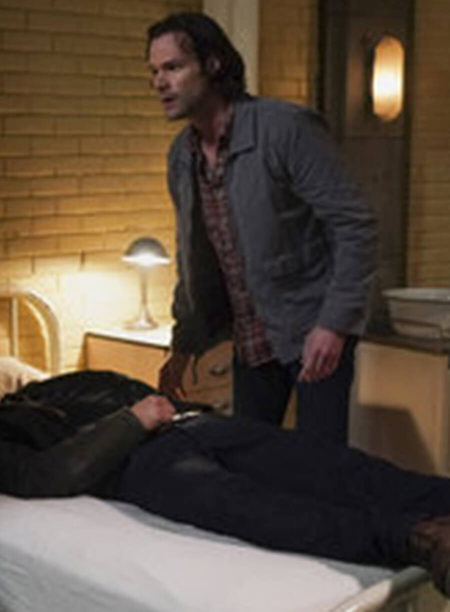 Harpoon Sam Winchester Inspired Gray Cotton Fabric Cotton Jacket - Supernatural Style