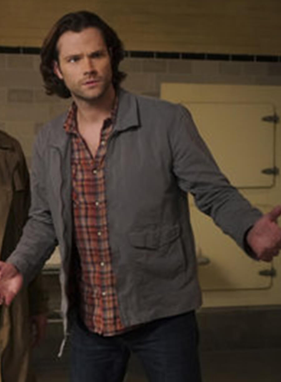 Harpoon Sam Winchester Inspired Gray Cotton Fabric Cotton Jacket - Supernatural Style