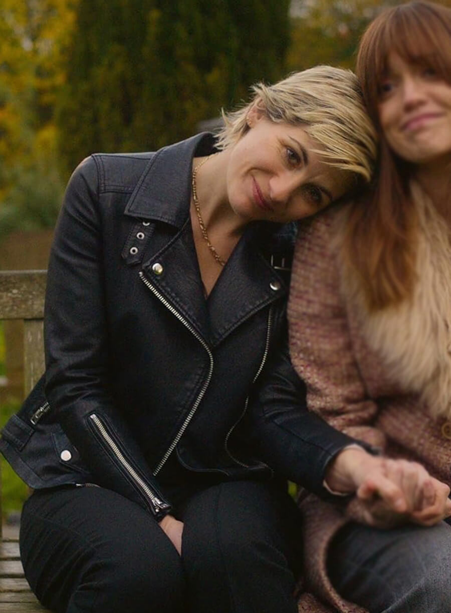 Harpoon Jodie Whittaker Inspired Brown Biker Jacket - Toxic Town 2025 Style