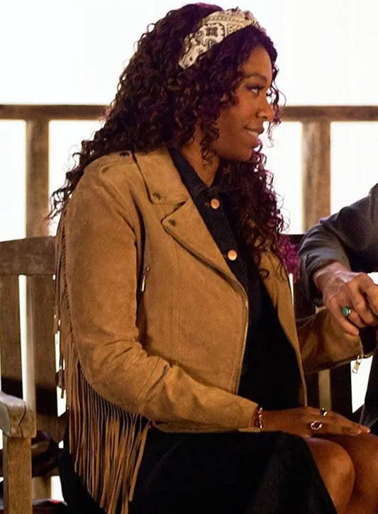 Harpoon Suzette Deveraux Inspired Brown Suede Leather Leather Jacket - Providence Falls Style