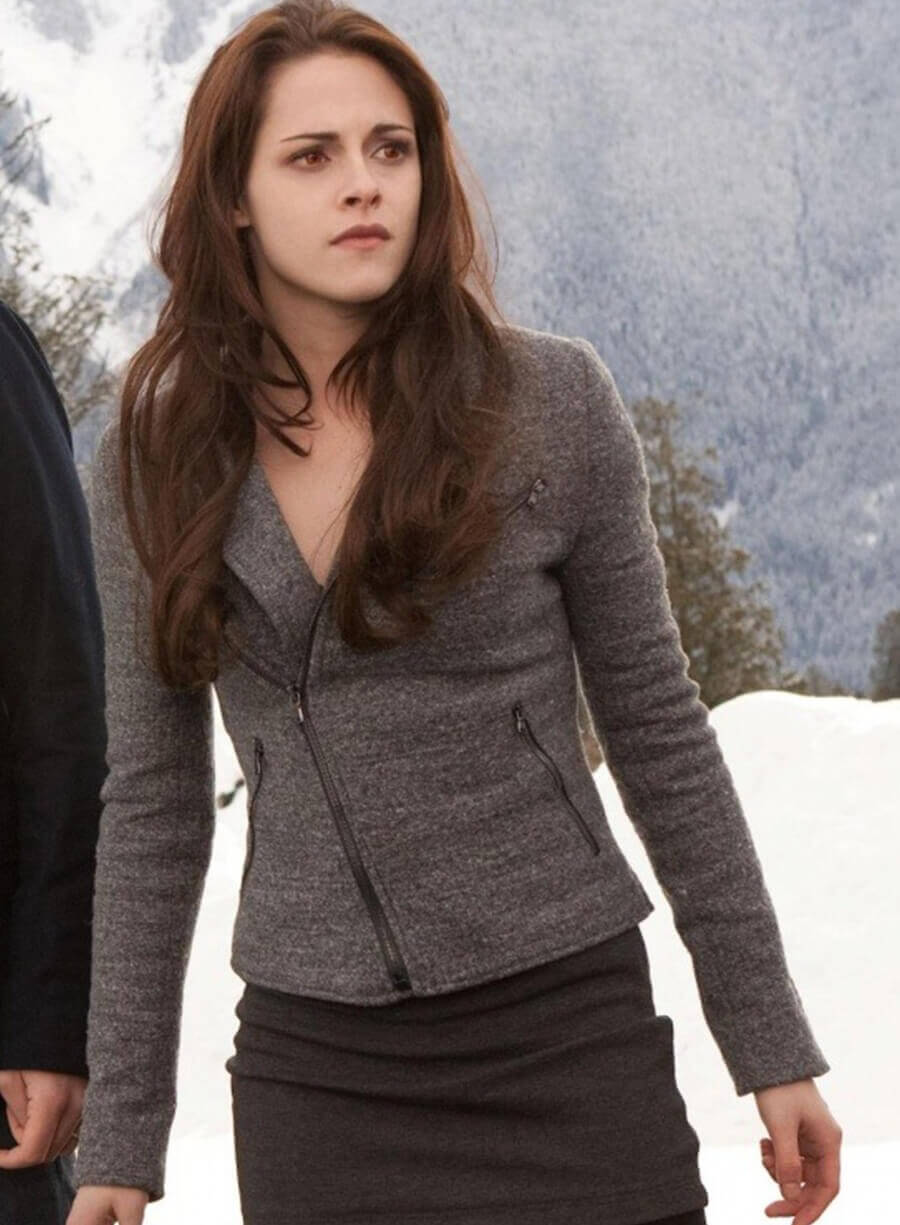 Harpoon Swan Grey Inspired Grey Wool Fabric Wool Jacket - The Twilight Saga: Breaking Dawn 2 Style