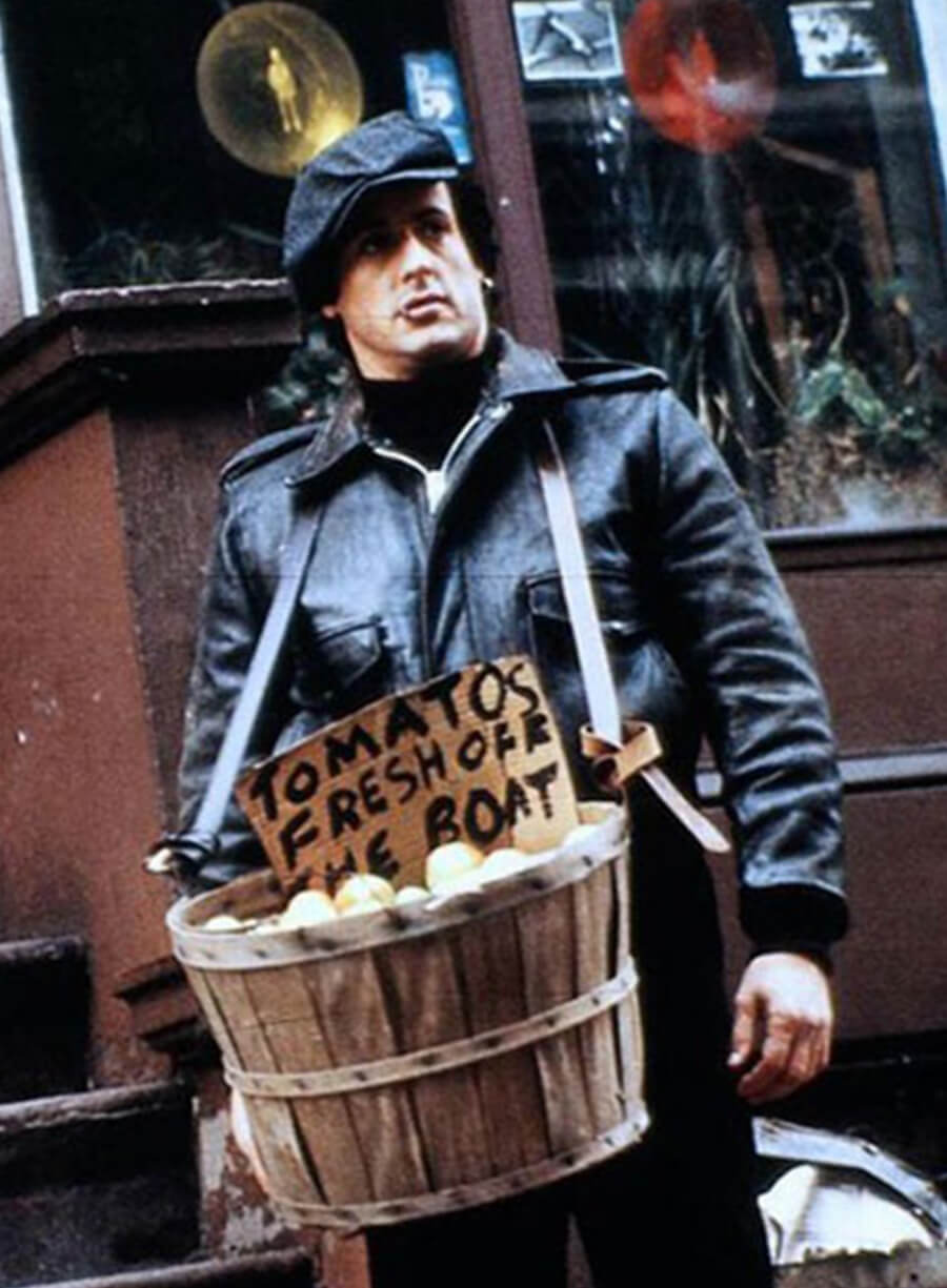 Harpoon Sylvester Stallone Inspired Black Leather Jacket - Paradise Alley Style