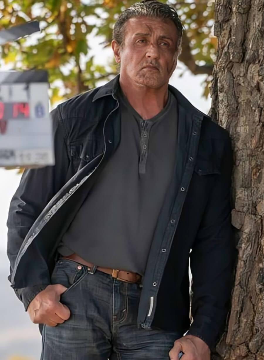 Harpoon Sylvester Stallone Inspired Black Cotton Jacket - Rambo: Last Blood Style