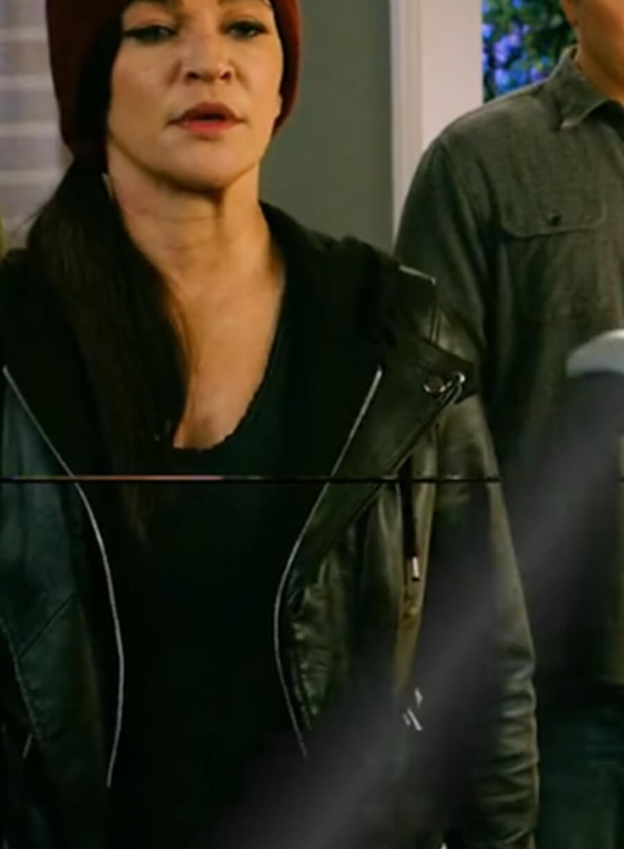 Harpoon Talla Keyali Inspired Black Biker Jacket - The Orville Style