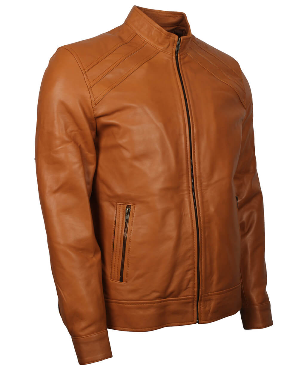 Harpoon Vintage Style Inspired Brown Cafe Racer Jacket