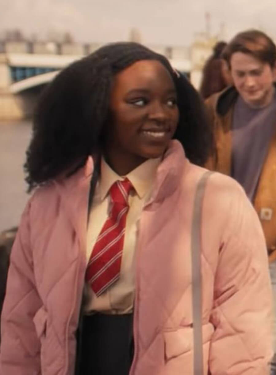 Harpoon Tara Jones Heartstopper Puffer Inspired Pink Parachute Leather Jacket
