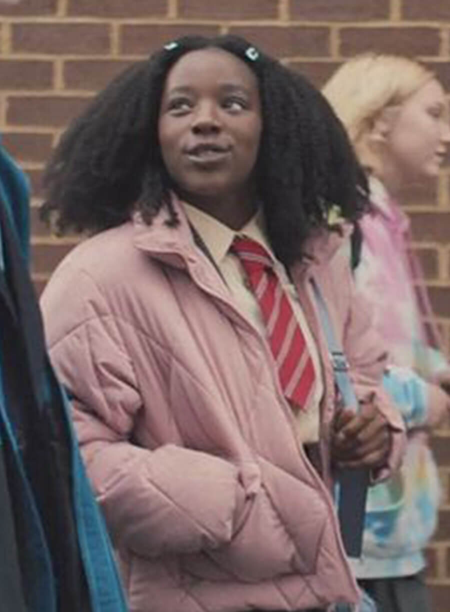 Harpoon Tara Jones Heartstopper Puffer Inspired Pink Parachute Leather Jacket