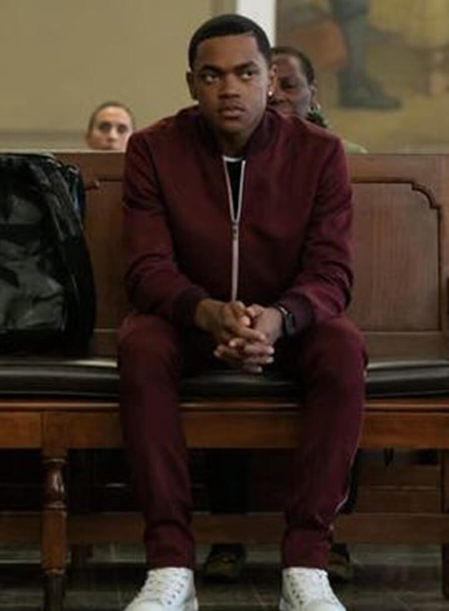 Harpoon Tariq St. Patrick Inspired Maroon Fleece Leather Jacket - Power Book II: Ghost Style
