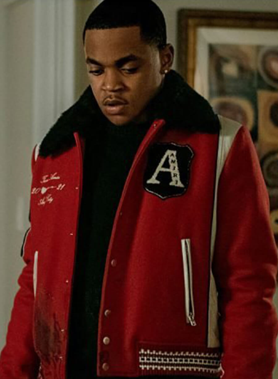 Harpoon Tariq St. Patrick Inspired Red Leather Jacket - Power Book II: Ghost Style