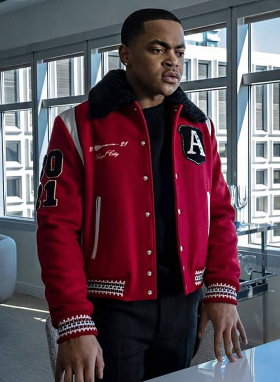 Harpoon Tariq St. Patrick Inspired Red Leather Jacket - Power Book II: Ghost Style