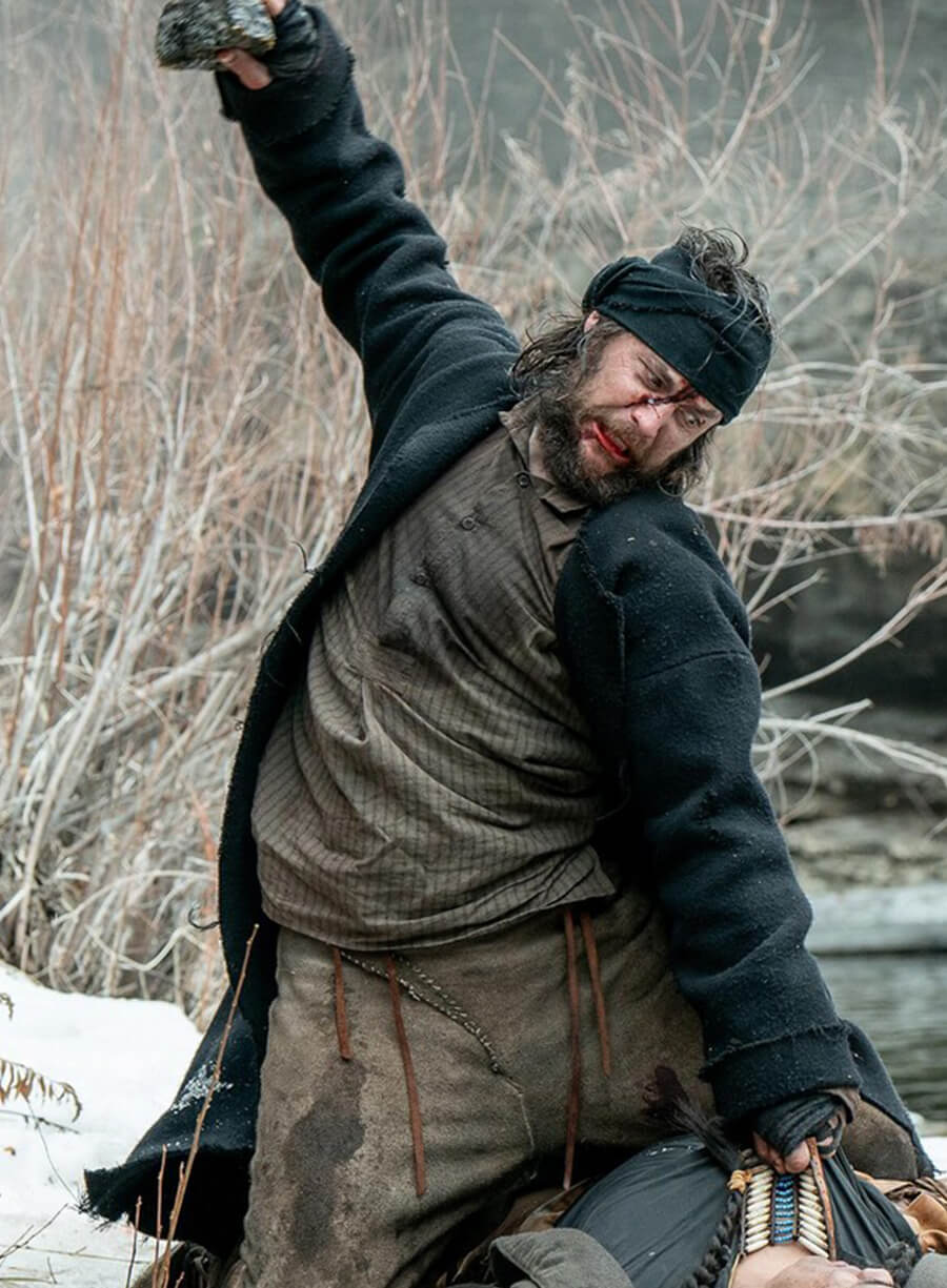 Harpoon Isaac Inspired Black Wool Fabric Coat - American Primeval 2025 Style