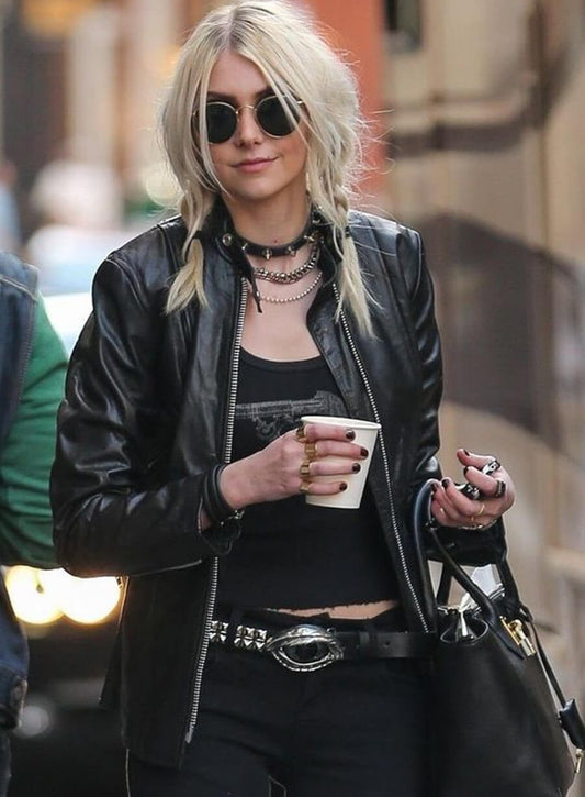 Harpoon Taylor Momsen Inspired Black Leather Jacket
