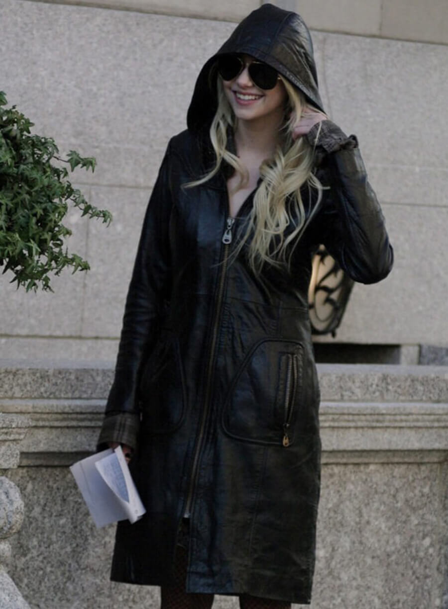 Harpoon Jenny Humphrey Inspired Grey Coat - Gossip Girl Style