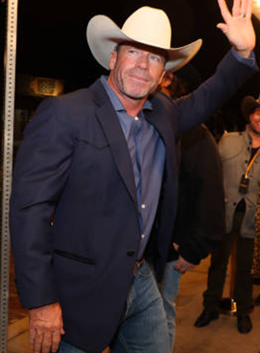 Harpoon Taylor Sheridan Inspired Blue Leather Jacket - Yellowstone Drama Series Premiere Style