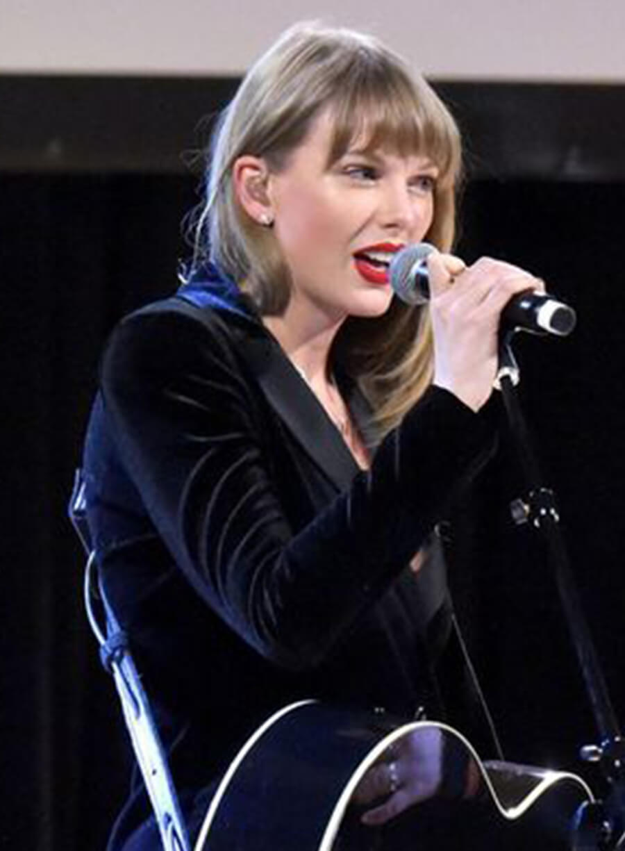 Harpoon Taylor Swift Reputation Era Velvet Blazer Inspired Black Leather Jacket