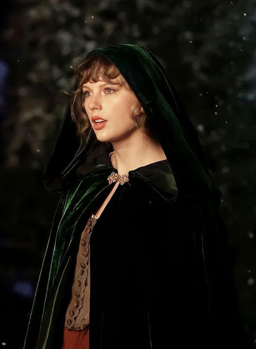 Harpoon Taylor Swift The Eras Tour Velvet Inspired Green Coat