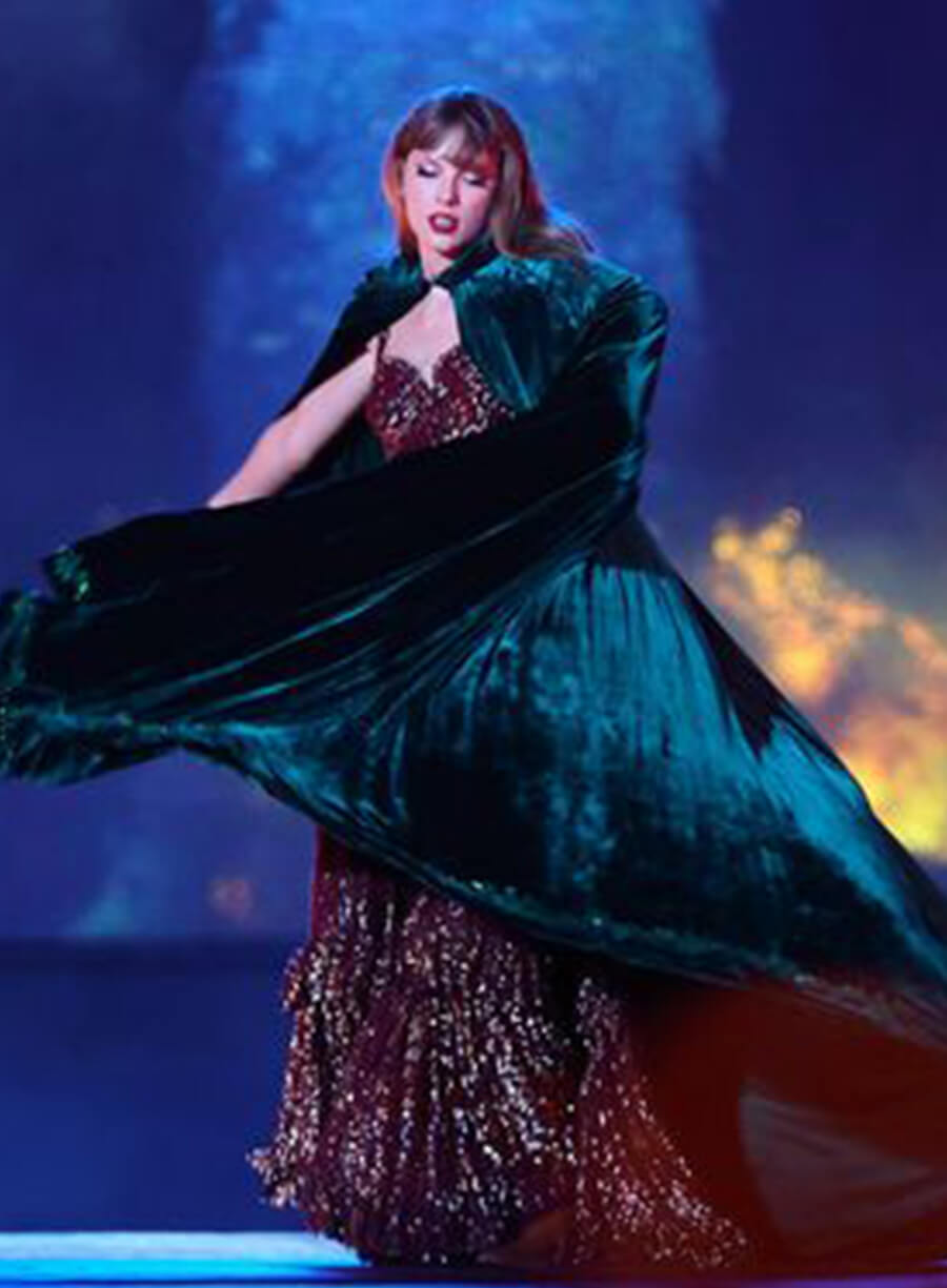 Harpoon Taylor Swift The Eras Tour Velvet Inspired Green Coat