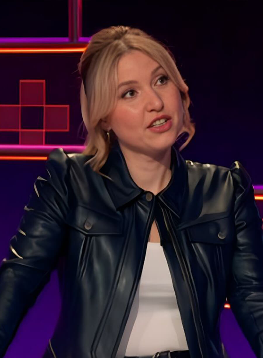 Harpoon Taylor Tomlinson Inspired Black Leather Jacket - After Midnight 2025 Style