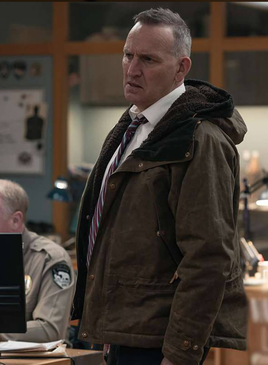 Harpoon Christopher Eccleston Inspired Brown Cotton Fabric Hooded Jacket - True Detective Style