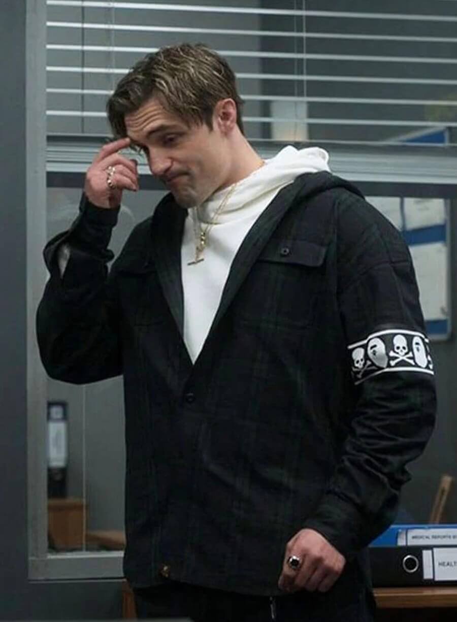 Harpoon Jamie Tart Inspired Black Hooded Jacket - Ted Lasso Style