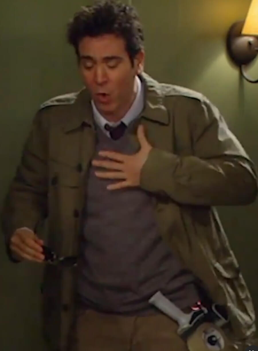 Harpoon Ted Mosby Inspired Green Leather Jacket - How I met Your Mother Style