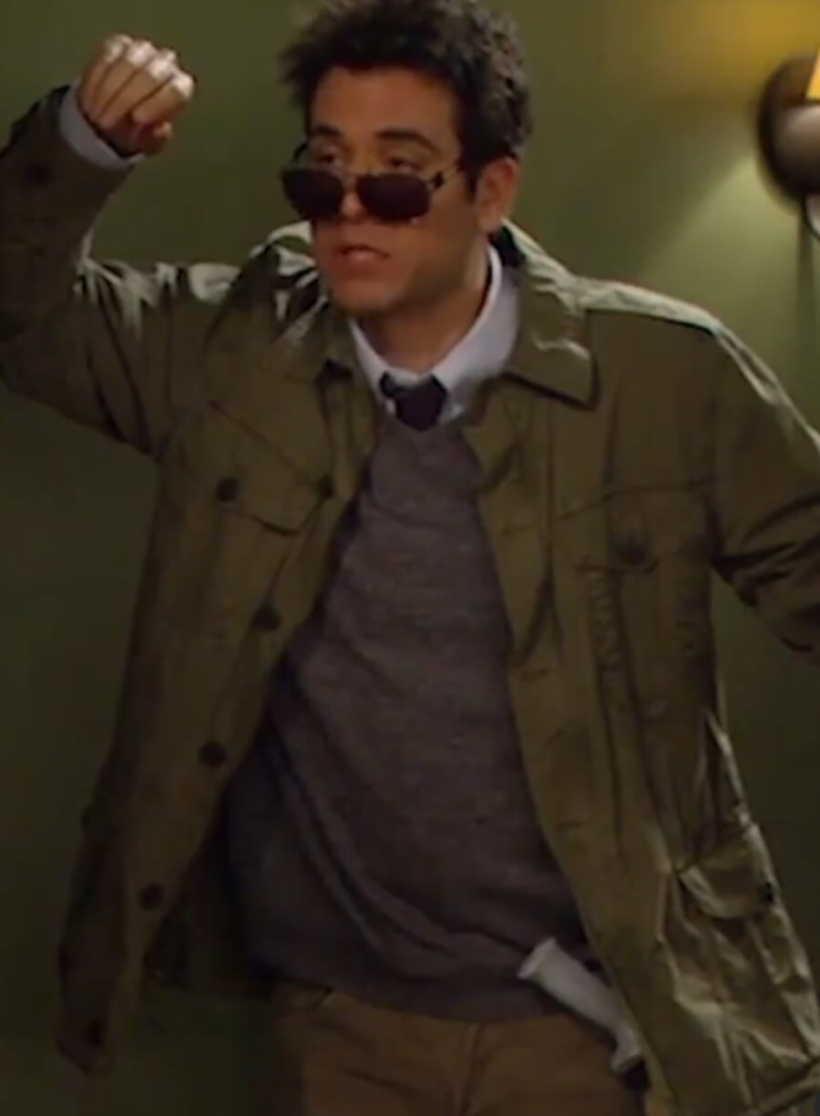 Harpoon Ted Mosby Inspired Green Leather Jacket - How I met Your Mother Style