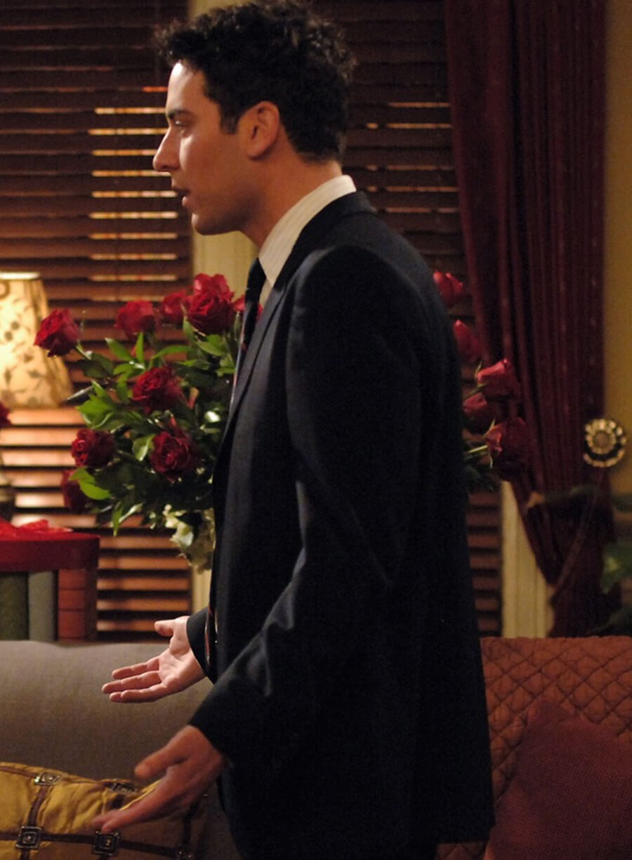 Harpoon Ted Mosby Inspired Black Leather Jacket - How I met Your Mother S01 Style