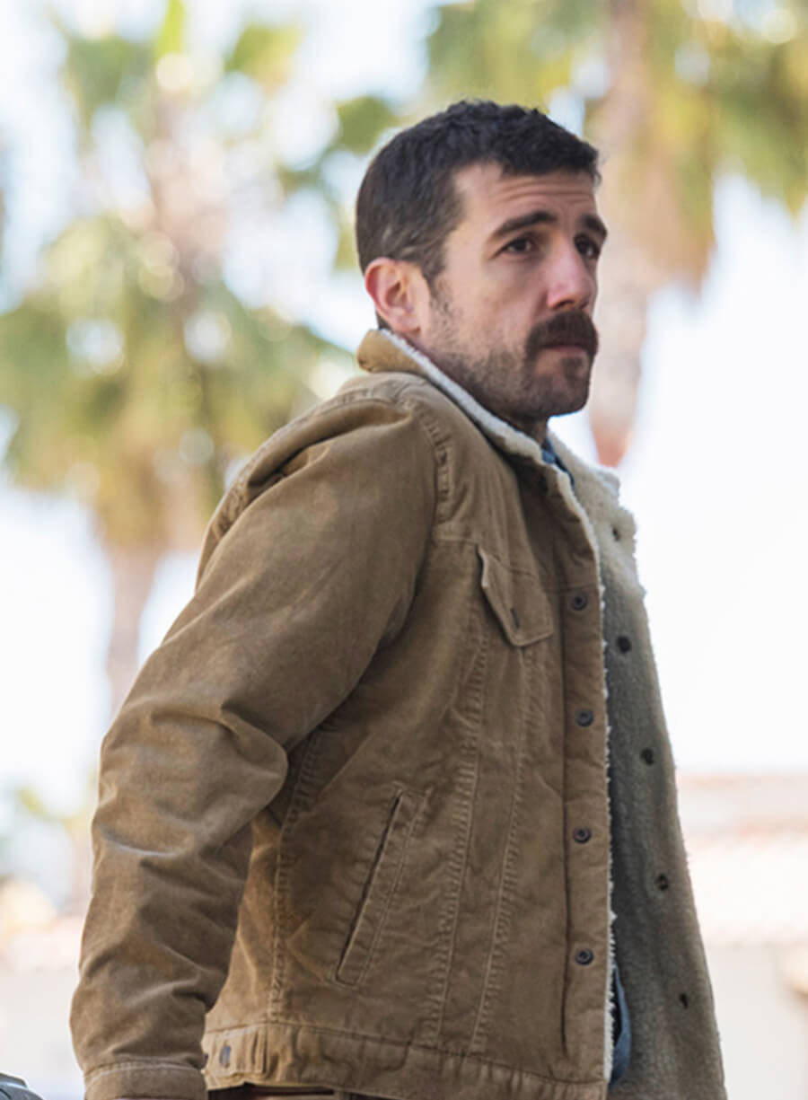 Harpoon Teddy McDonald Inspired Brown Leather Jacket - Snowfall Style
