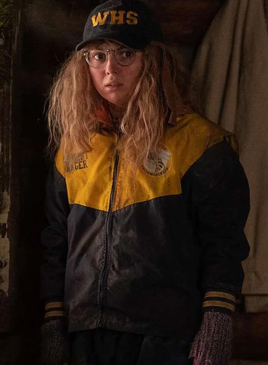 Harpoon Teen Misty Inspired Black & Yellow Leather Jacket - Yellowjackets Style