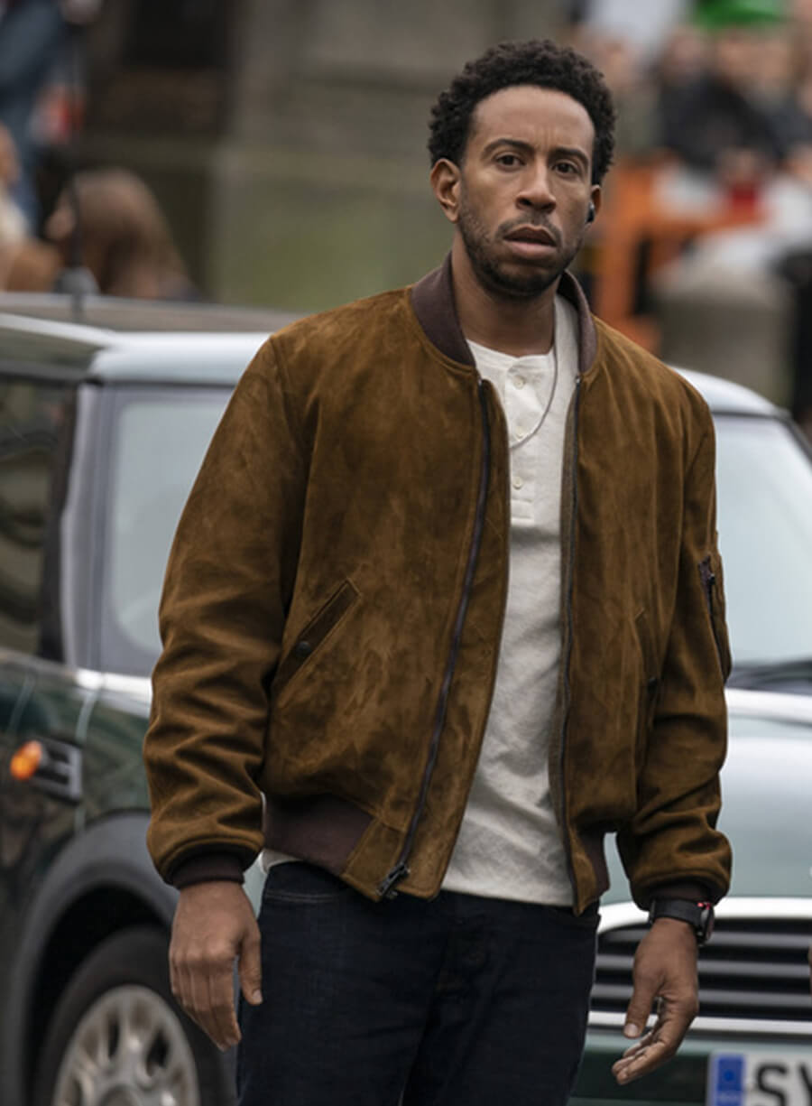 Harpoon Tej Parker Fast and Furious 9 Suede Inspired Brown Leather Jacket