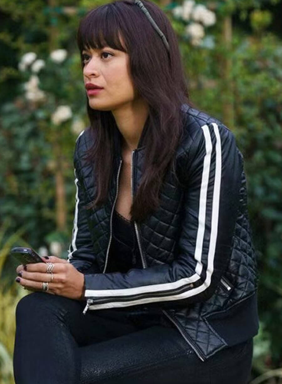 Harpoon Pippa Inspired Black Leather Jacket - Tell Me Lies Style