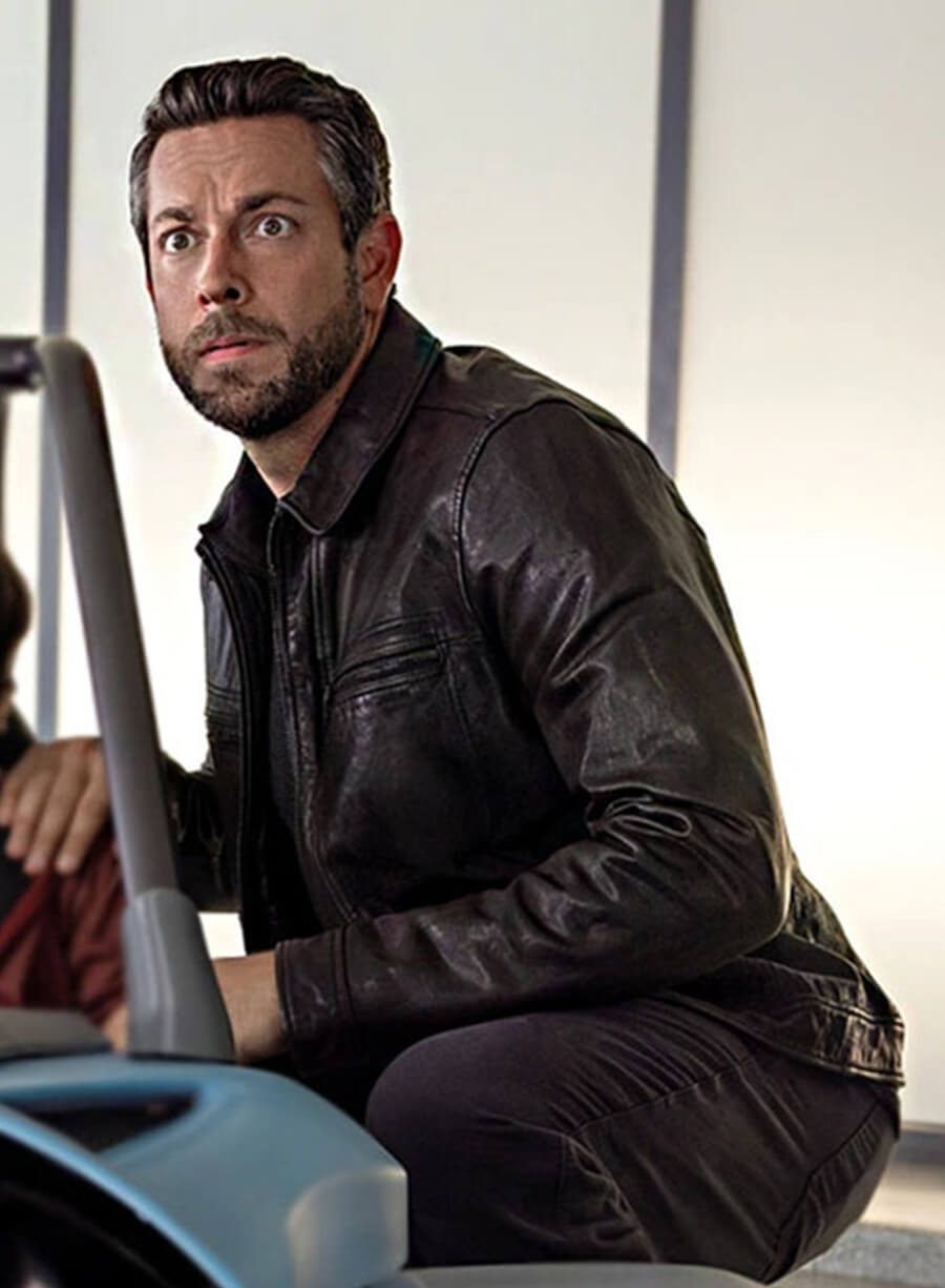 Harpoon Terrence Tango Inspired Black Real Leather Leather Jacket - Spy Kids: Armageddon Style