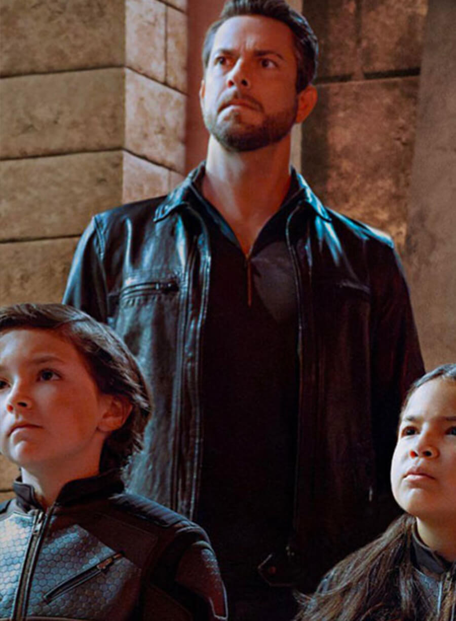 Harpoon Terrence Tango Inspired Black Real Leather Leather Jacket - Spy Kids: Armageddon Style