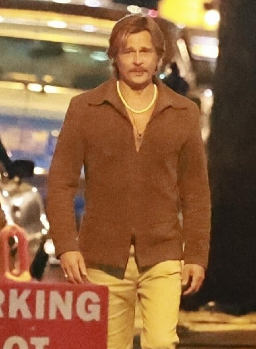 Harpoon Cliff Booth Inspired Brown Suede Leather Leather Jacket - The Adventures of Cliff Booth Style