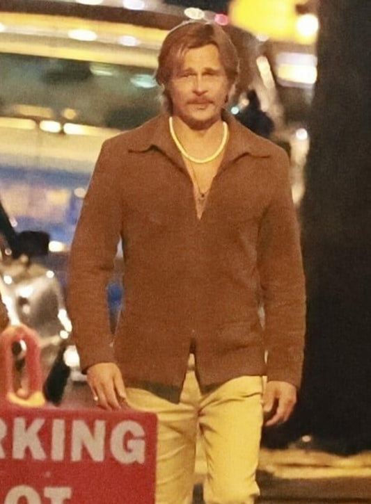 Harpoon Cliff Booth Inspired Brown Suede Leather Leather Jacket - The Adventures of Cliff Booth Style