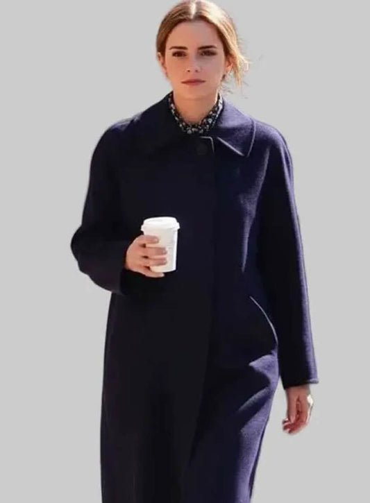 Harpoon Jordan Bennett Inspired Blue Wool Fabric Coat - The Beauty 2026 Style