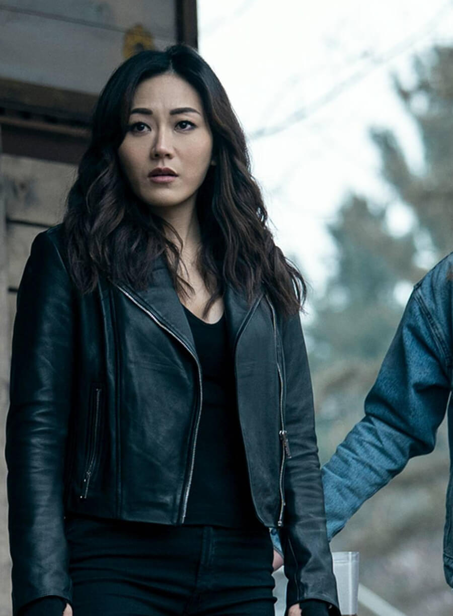 Harpoon Kimiko Miyashiro Inspired Black Leather Jacket - The Boys Style