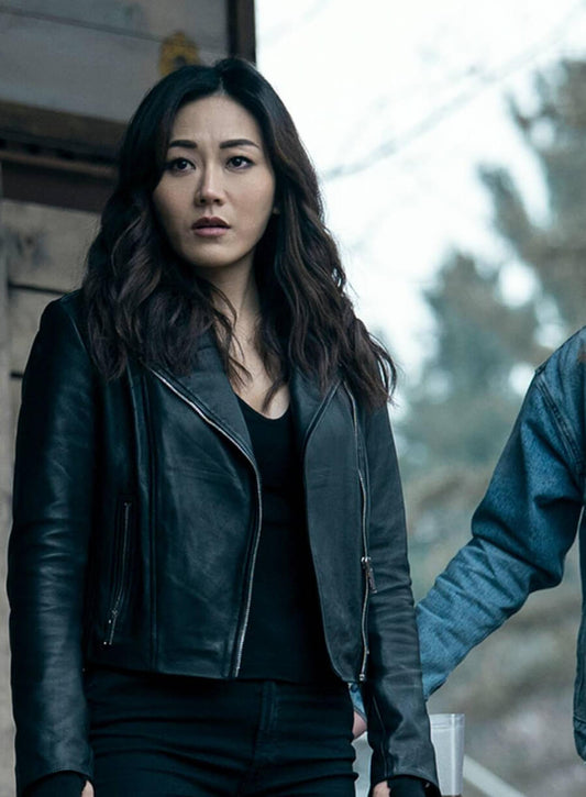 Harpoon Kimiko Miyashiro Inspired Black Leather Jacket - The Boys Style